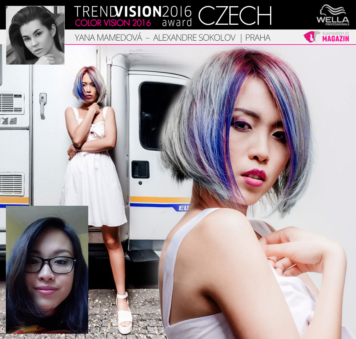 Yana Mamedova, Alexandre Sokolov studio de beauté, Praha – Wella Professionals Trend Vision Award Česká republika, kategorie Color Vision 2016.